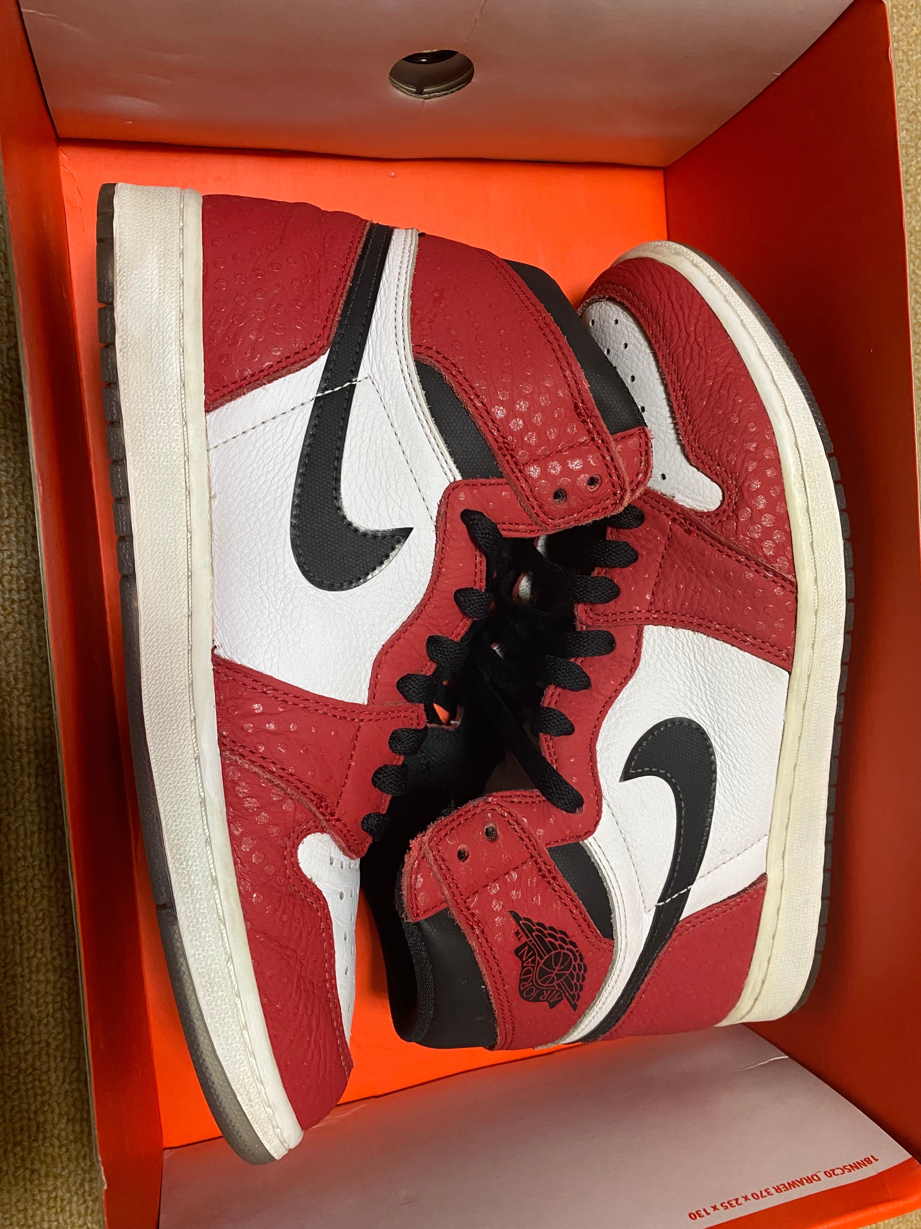 Spiderman × Nike Air Jordan 1 Origin Story "Gym Red/White/Photo Blue/Black"