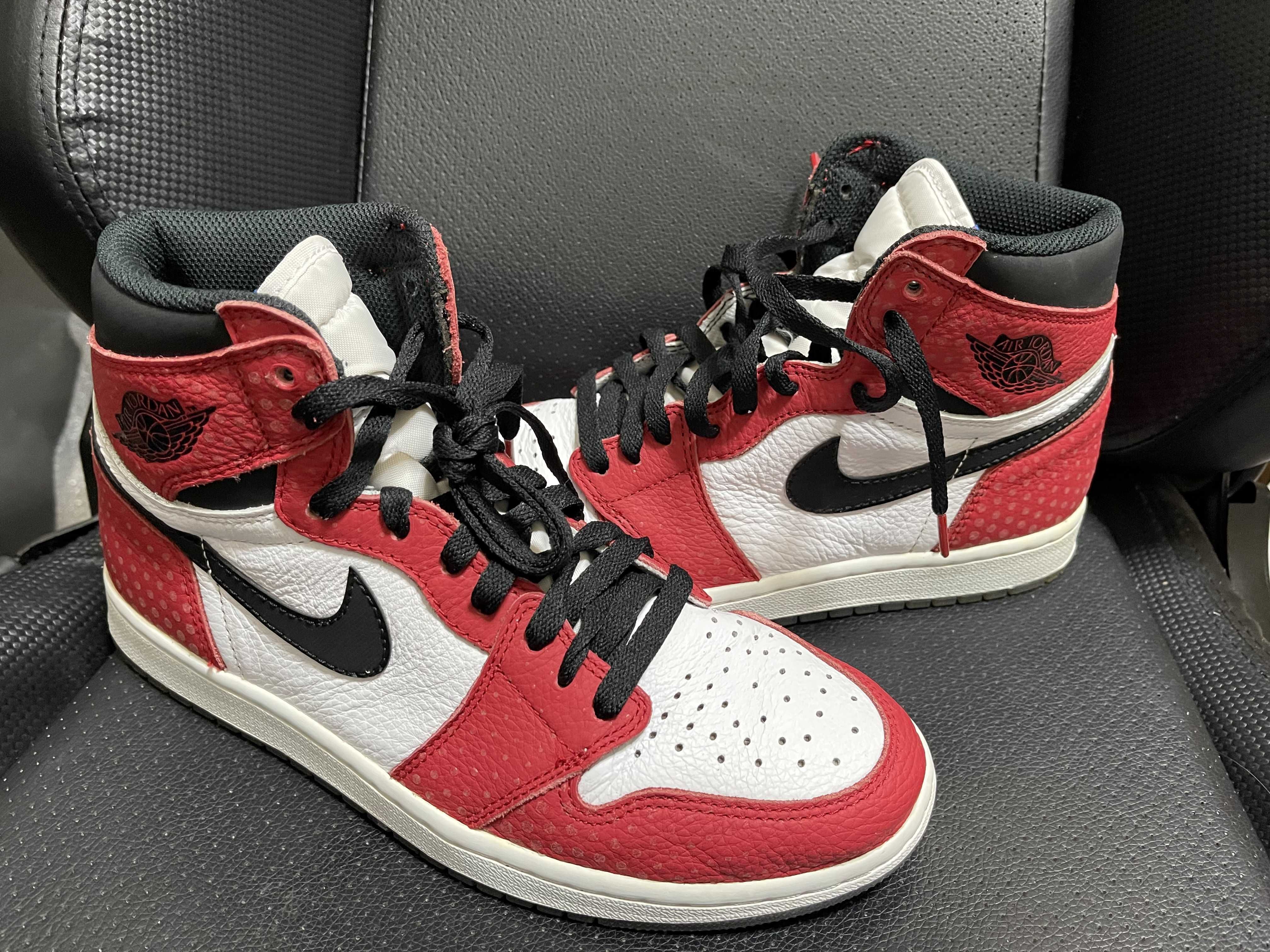Spiderman × Nike Air Jordan 1 Origin Story "Gym Red/White/Photo Blue/Black"