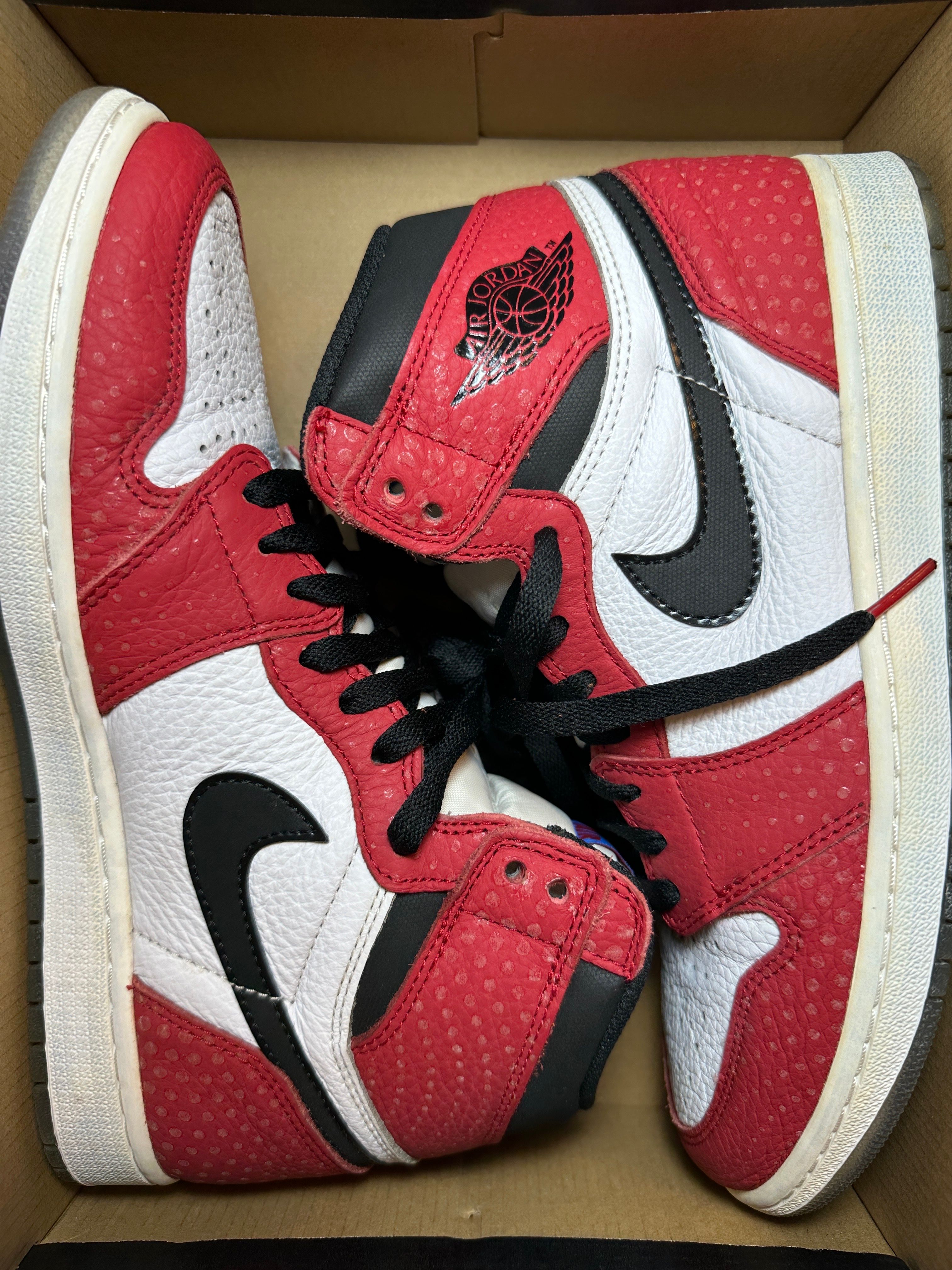 Spiderman × Nike Air Jordan 1 Origin Story "Gym Red/White/Photo Blue/Black"