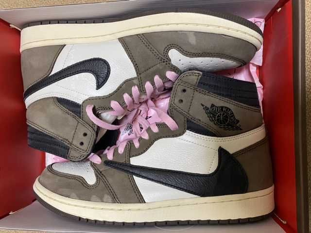 Travis Scott × Nike Air Jordan 1 Retro High OG TS SP "Sail/Dark Mocha"