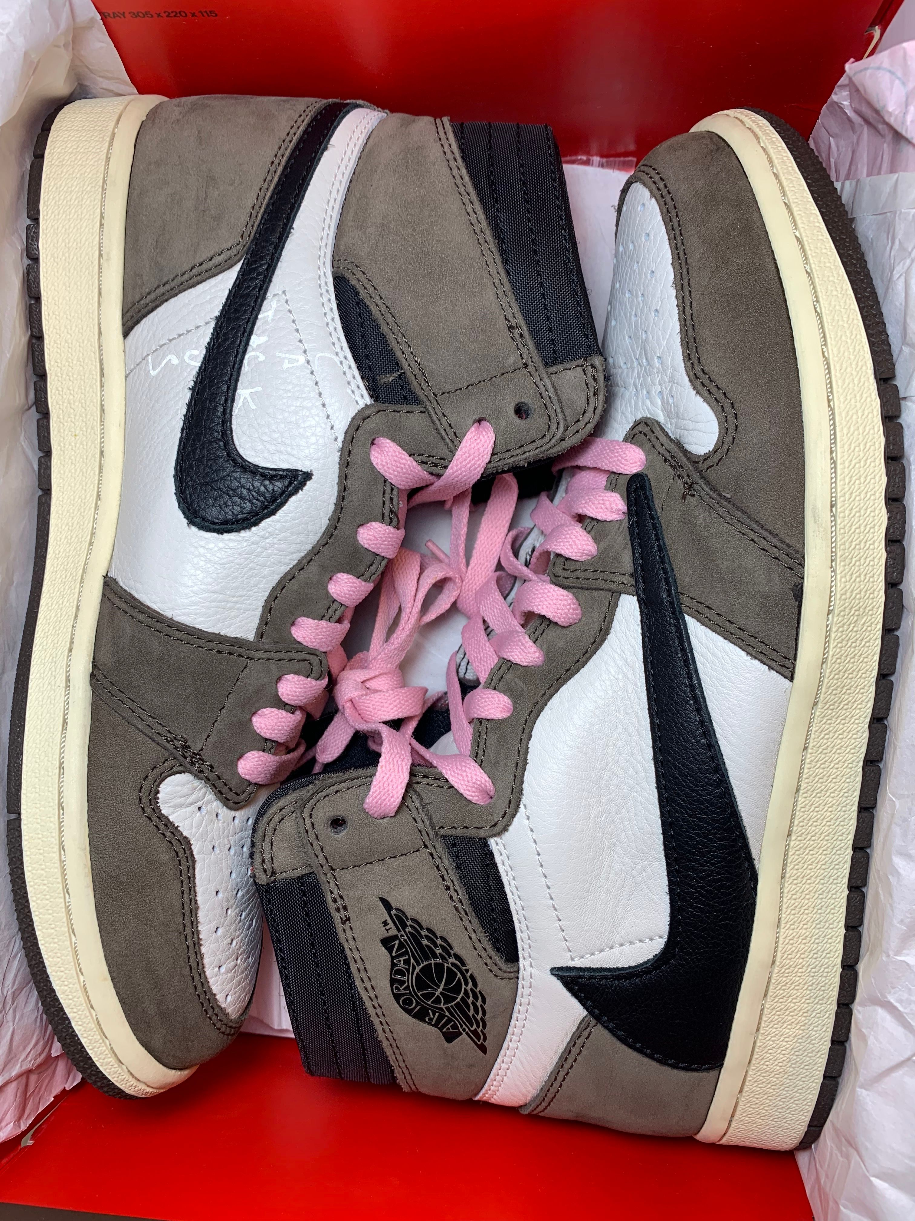 Travis Scott × Nike Air Jordan 1 Retro High OG TS SP "Sail/Dark Mocha"