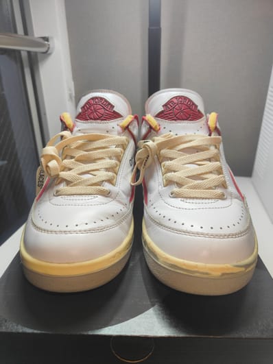 Off-White × Nike Air Jordan 2 Low "White and Varsity Red"