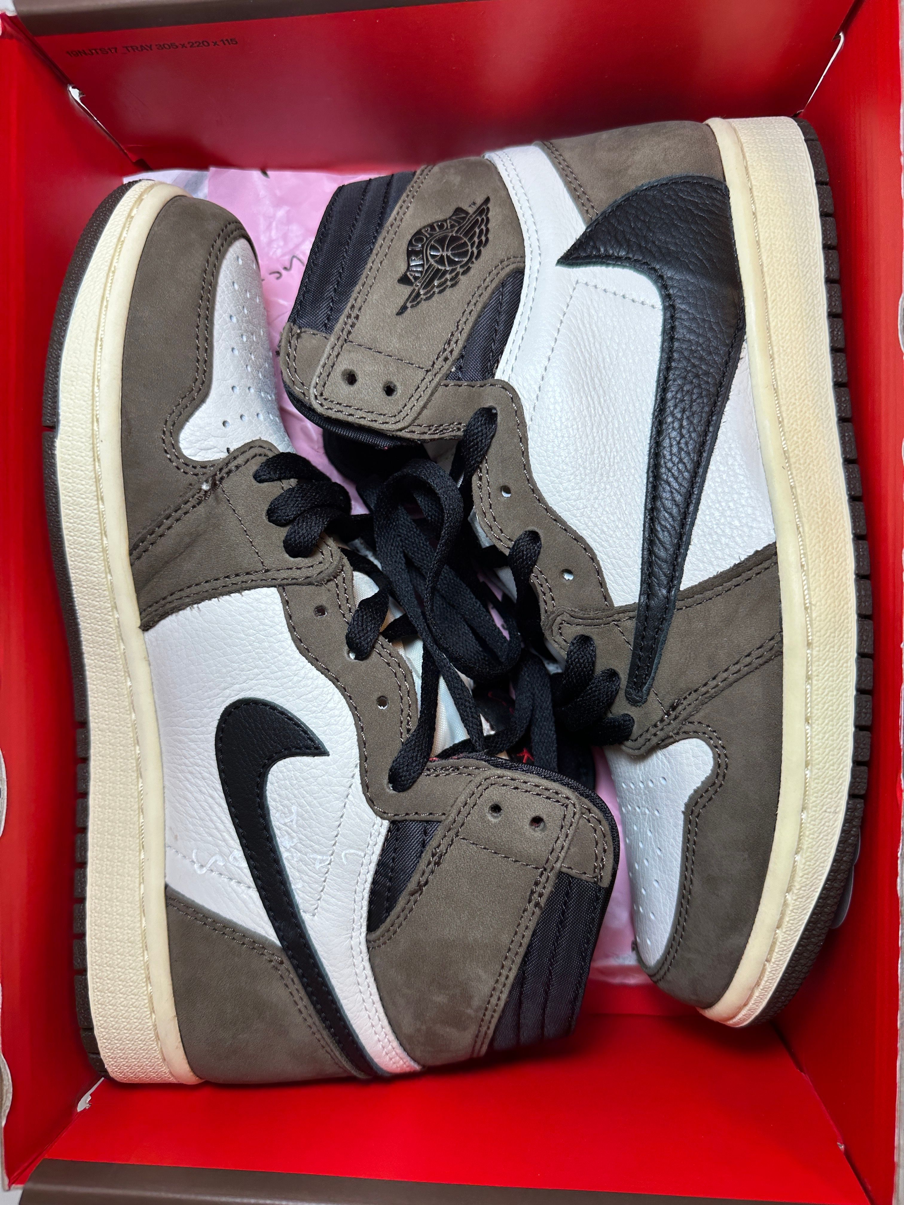 Travis Scott × Nike Air Jordan 1 Retro High OG TS SP "Sail/Dark Mocha"