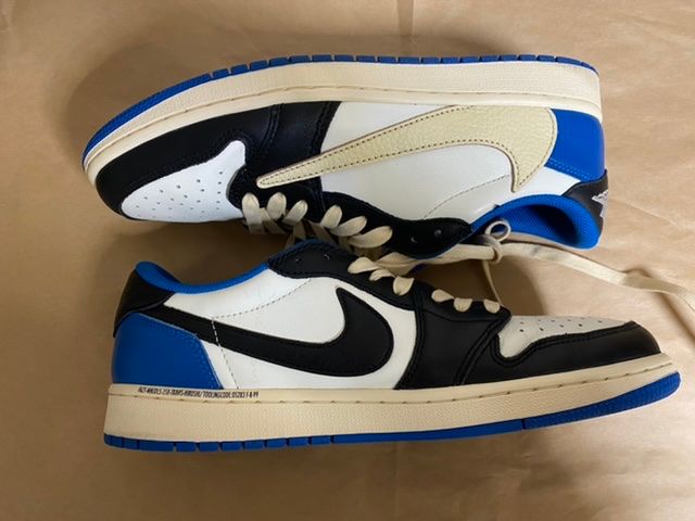 Travis Scott × fragment design × Nike Air Jordan 1 Low OG SP "Military Blue"