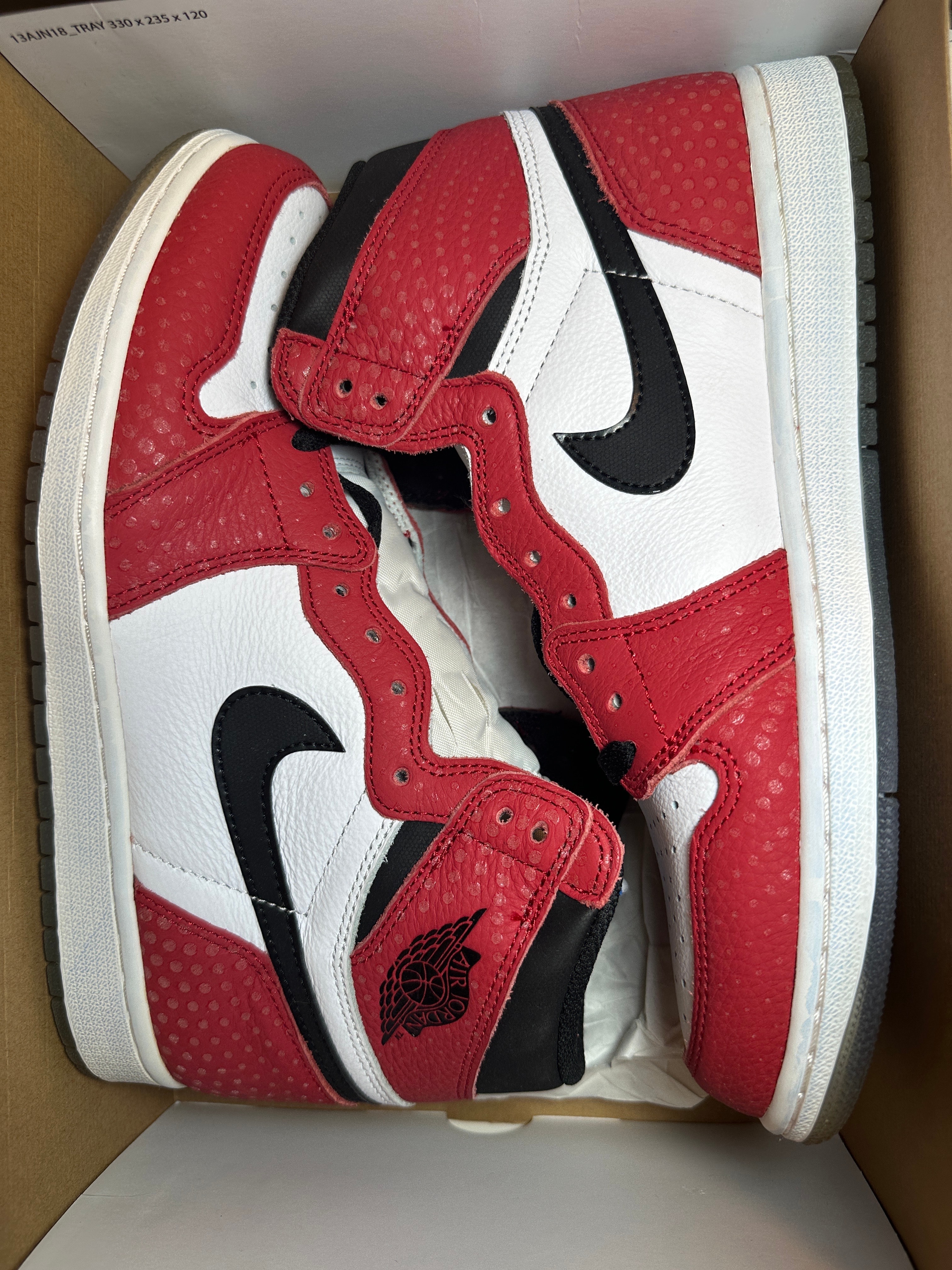 Spiderman × Nike Air Jordan 1 Origin Story "Gym Red/White/Photo Blue/Black"