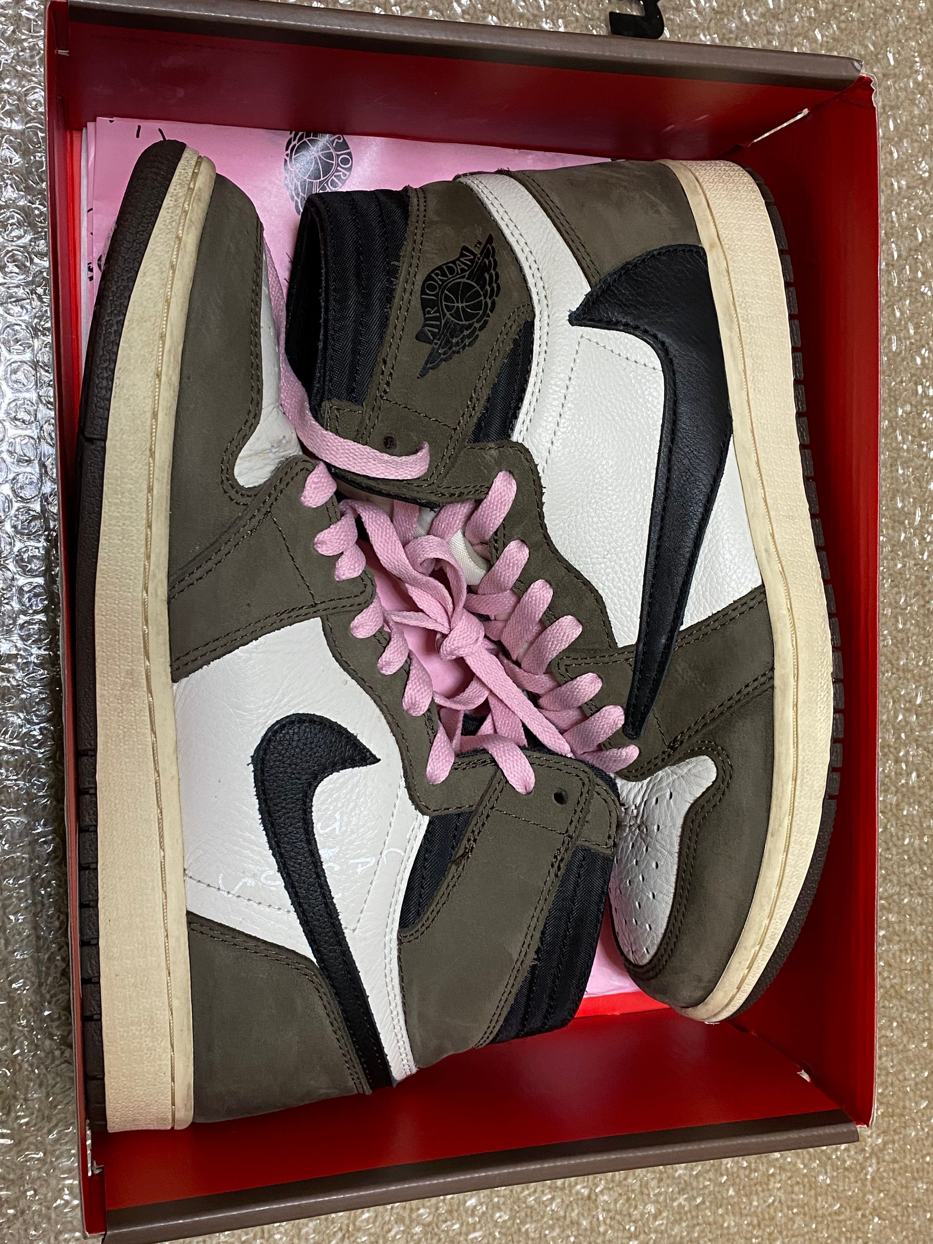 Travis Scott × Nike Air Jordan 1 Retro High OG TS SP "Sail/Dark Mocha"