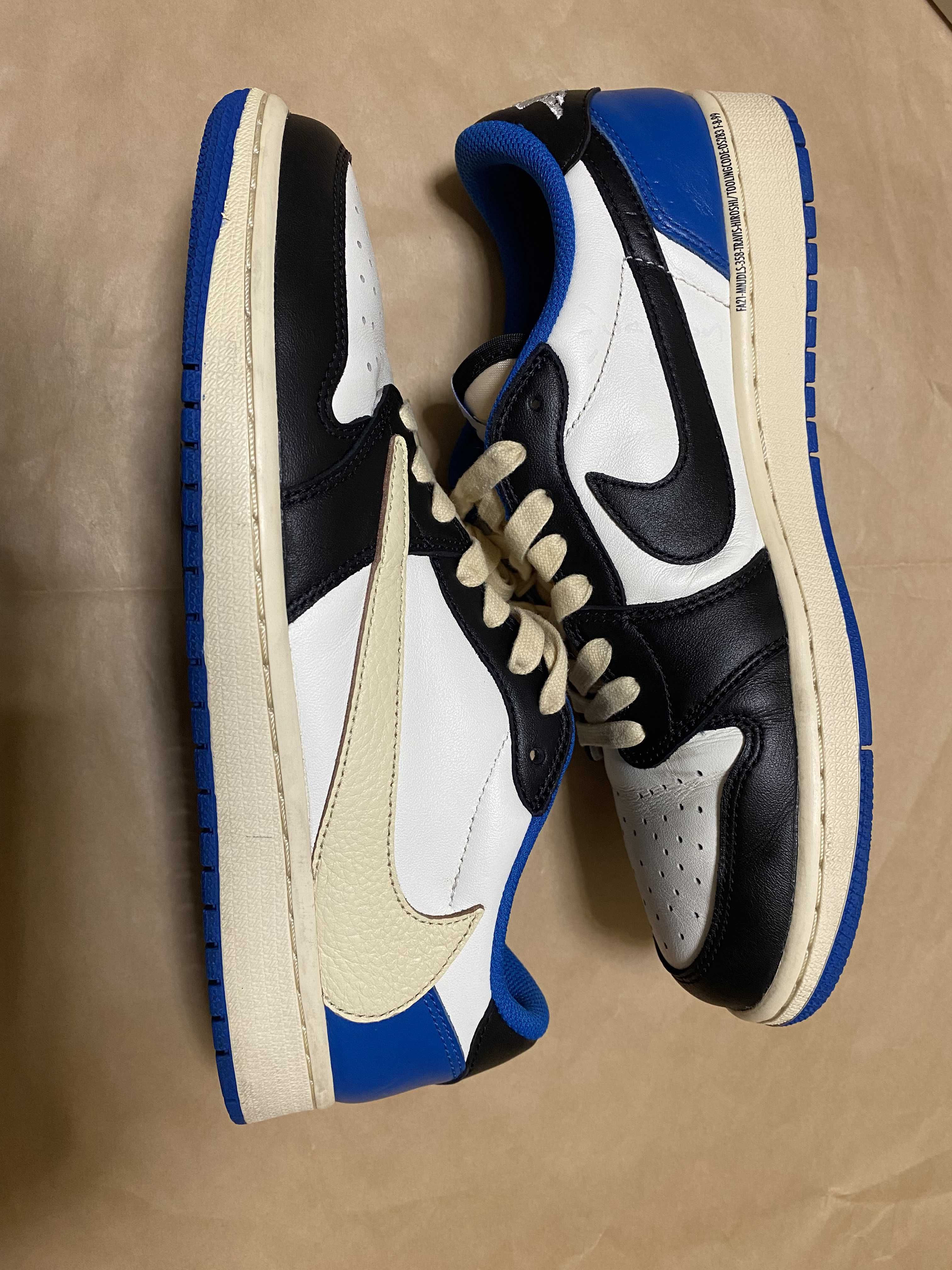 Travis Scott × fragment design × Nike Air Jordan 1 Low OG SP "Military Blue"