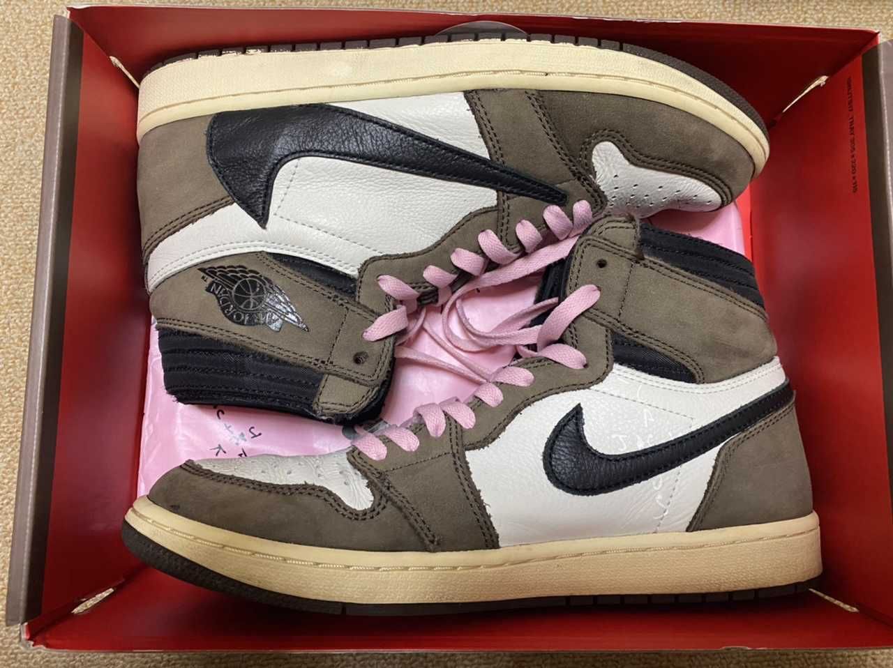 Travis Scott × Nike Air Jordan 1 Retro High OG TS SP "Sail/Dark Mocha"