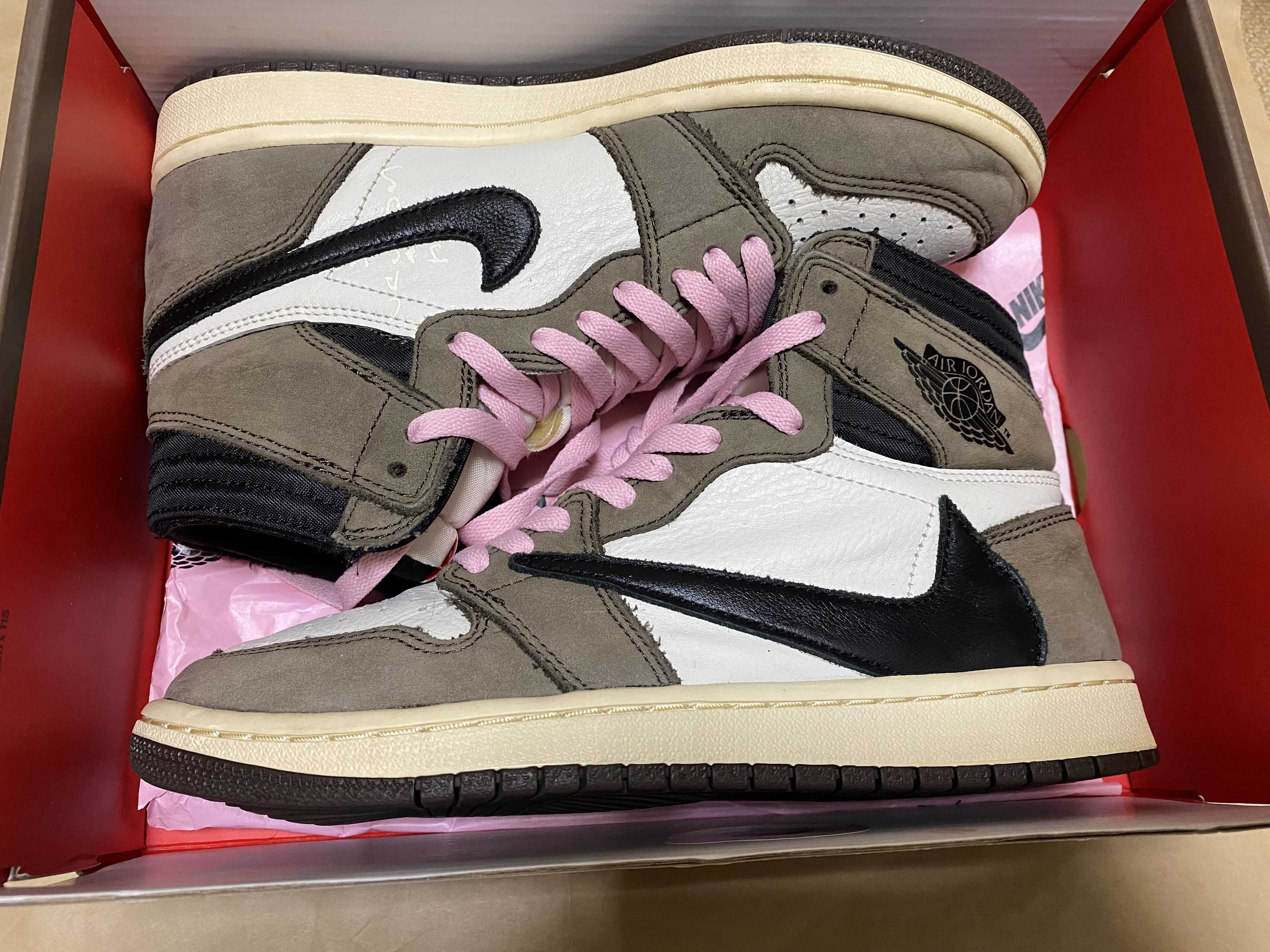 Travis Scott × Nike Air Jordan 1 Retro High OG TS SP "Sail/Dark Mocha"