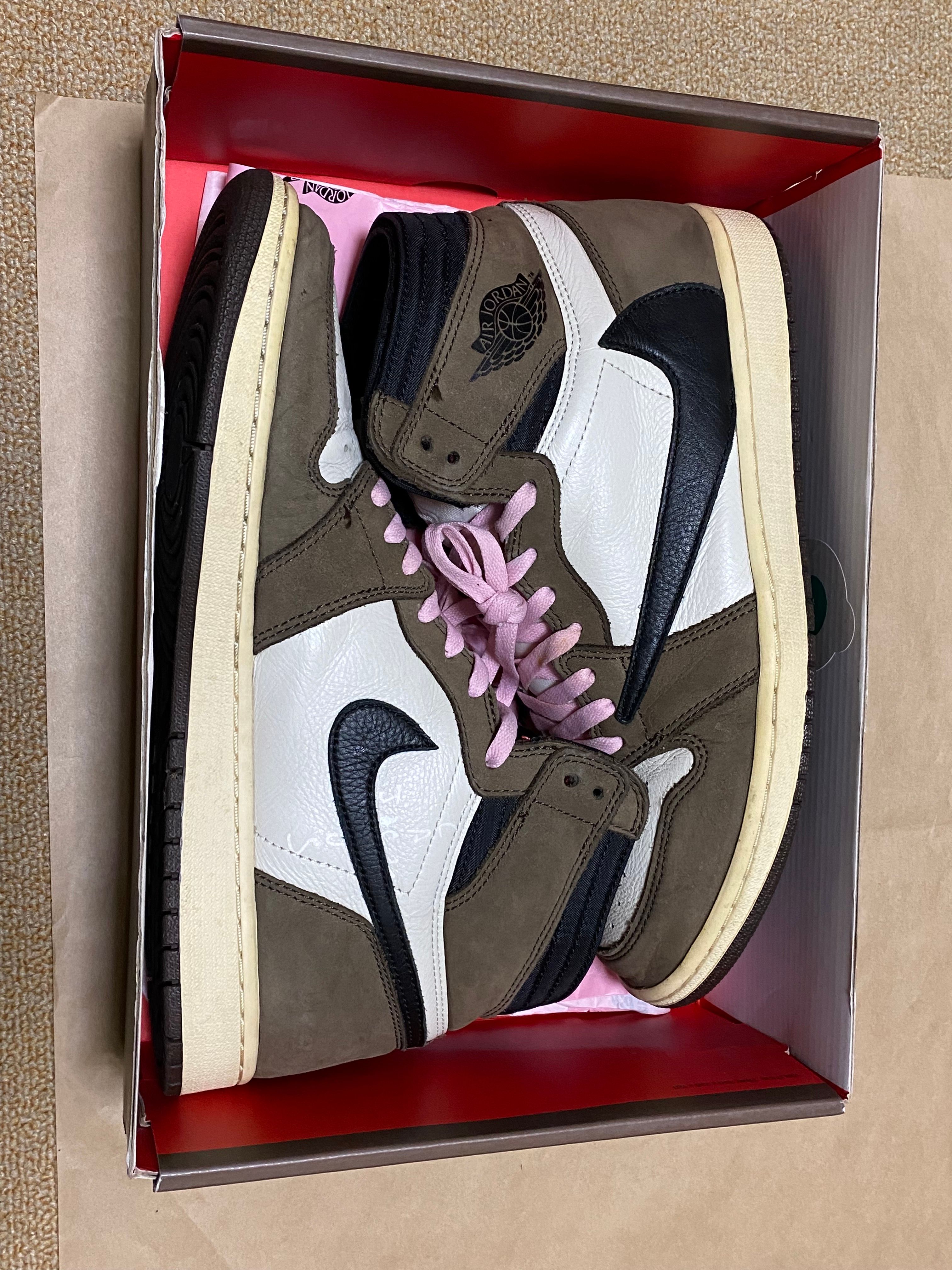Travis Scott × Nike Air Jordan 1 Retro High OG TS SP "Sail/Dark Mocha"