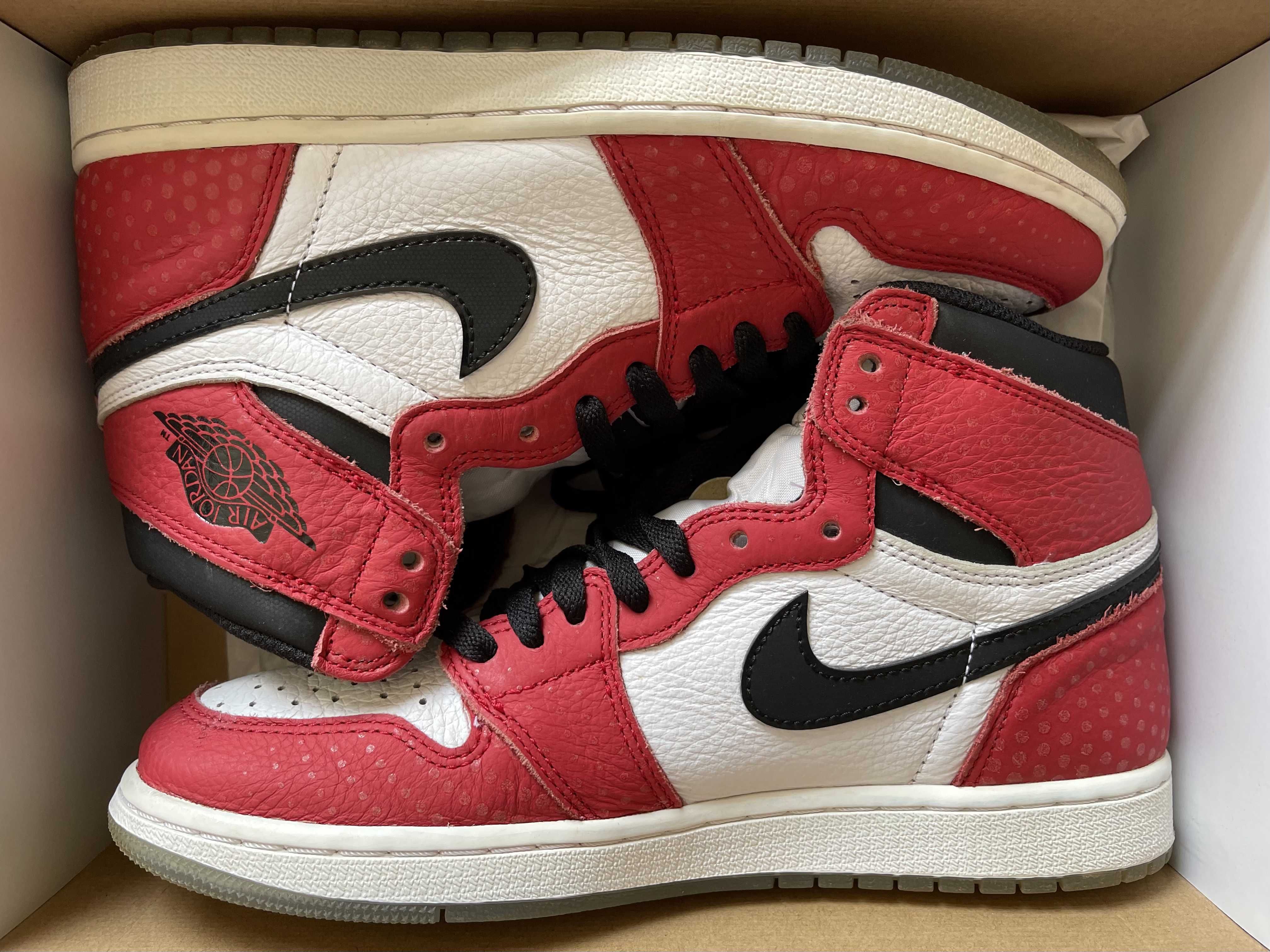 Spiderman × Nike Air Jordan 1 Origin Story "Gym Red/White/Photo Blue/Black"