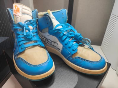 Off-White × Nike Air Jordan 1 High UNC "White/Dark Powder Blue"
