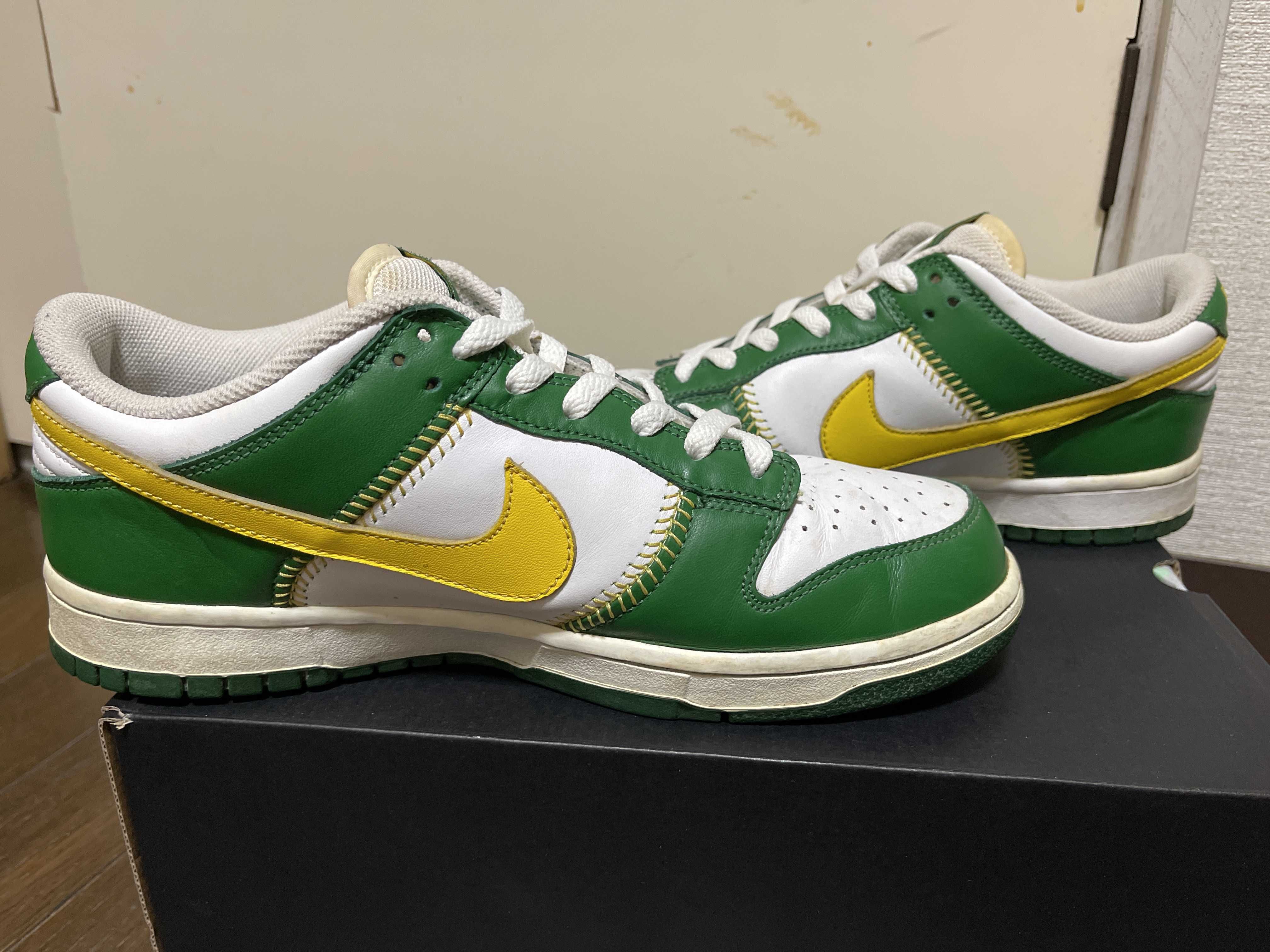 Off-White × Nike Dunk Low "White/Pine Green"