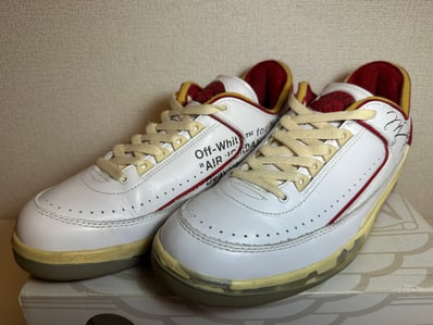 Off-White × Nike Air Jordan 2 Low "White and Varsity Red"