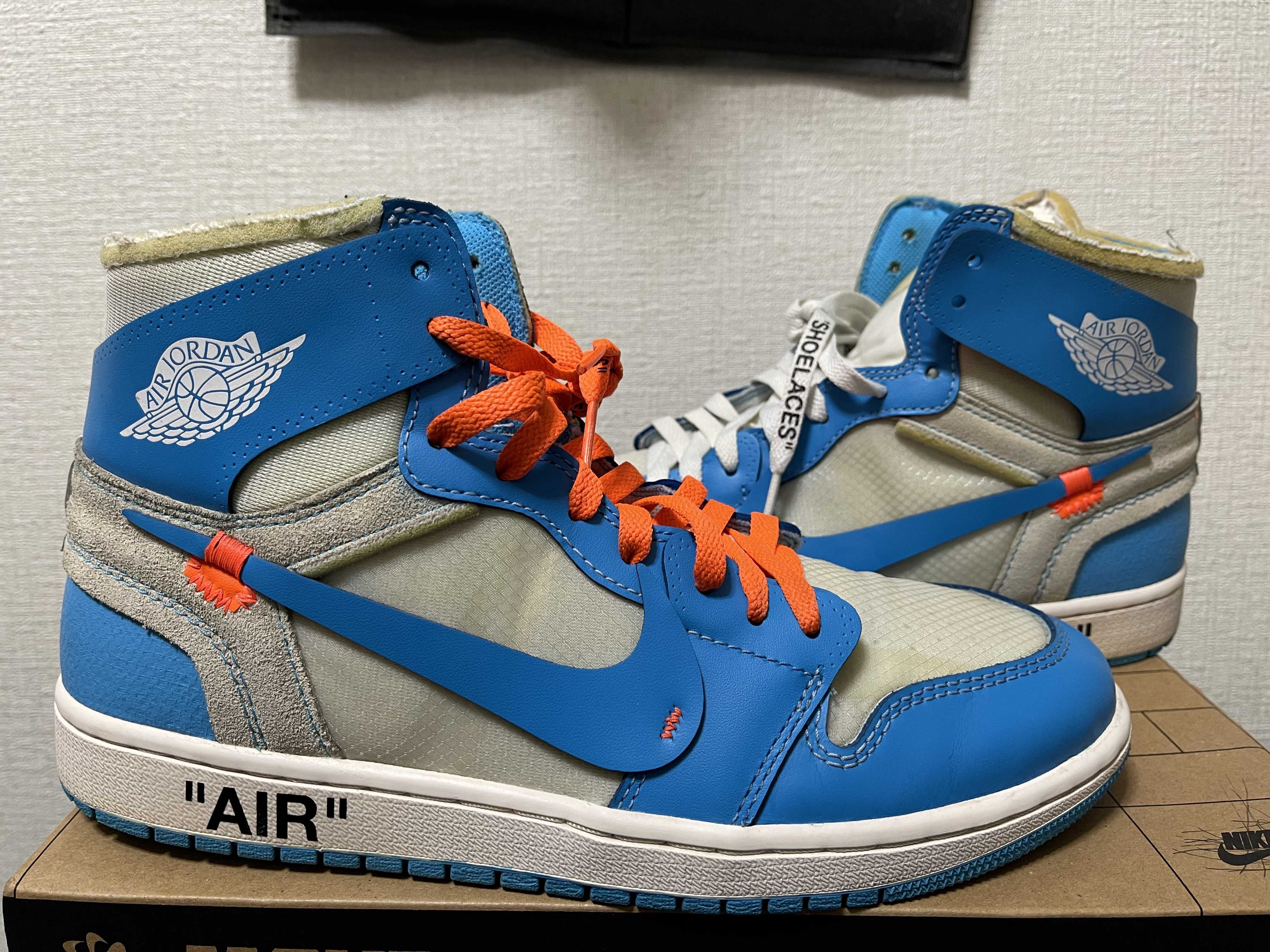 Off-White × Nike Air Jordan 1 High UNC "White/Dark Powder Blue"