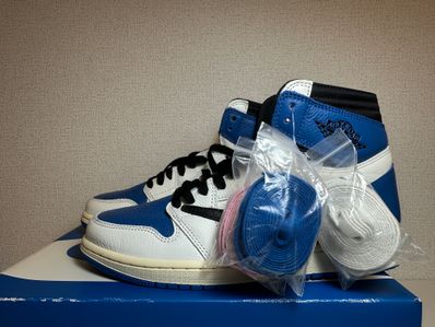 Travis Scott × fragment design × Nike Air Jordan 1 Retro High OG SP "Military Blue"