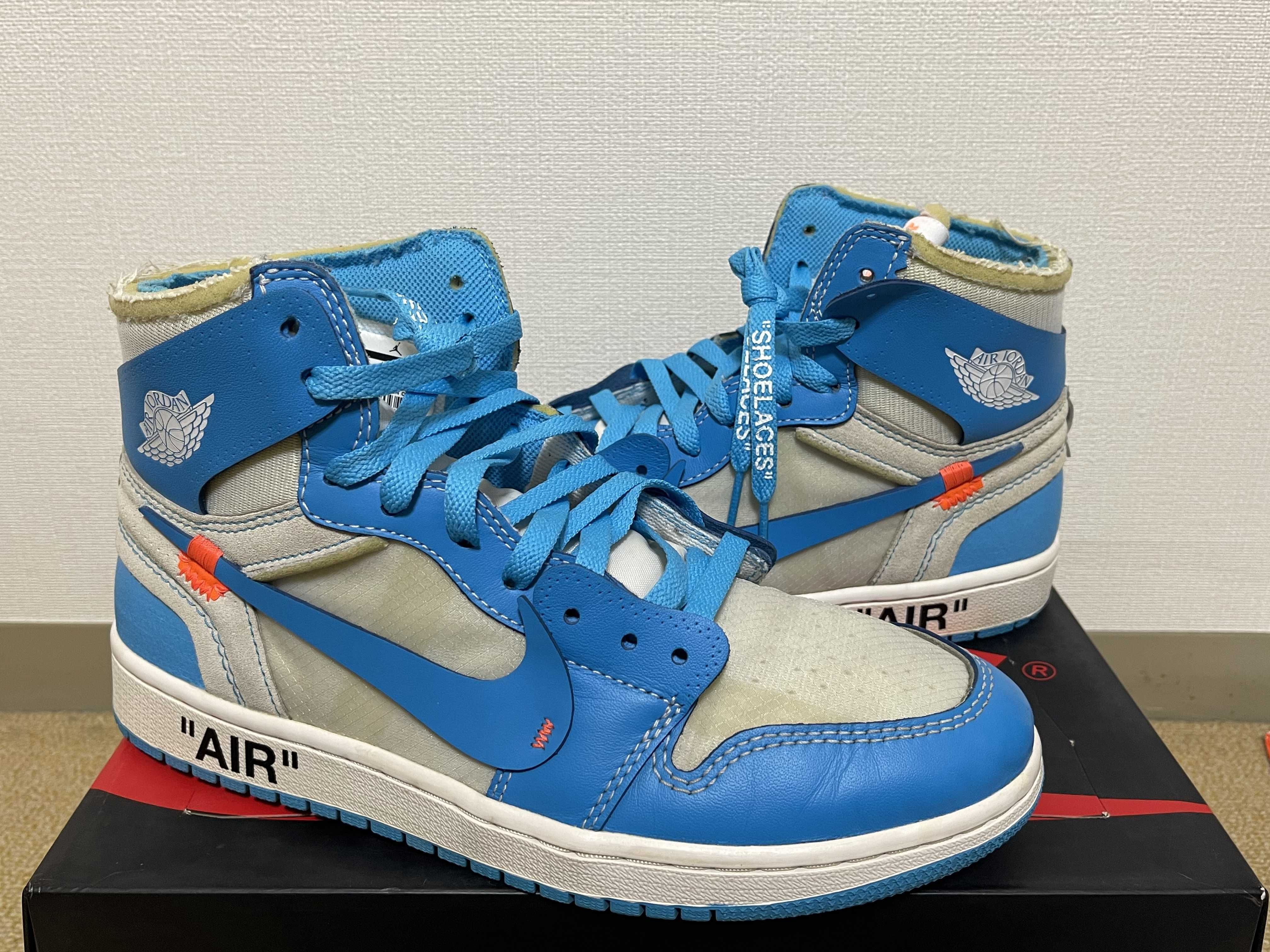 Off-White × Nike Air Jordan 1 High UNC "White/Dark Powder Blue"