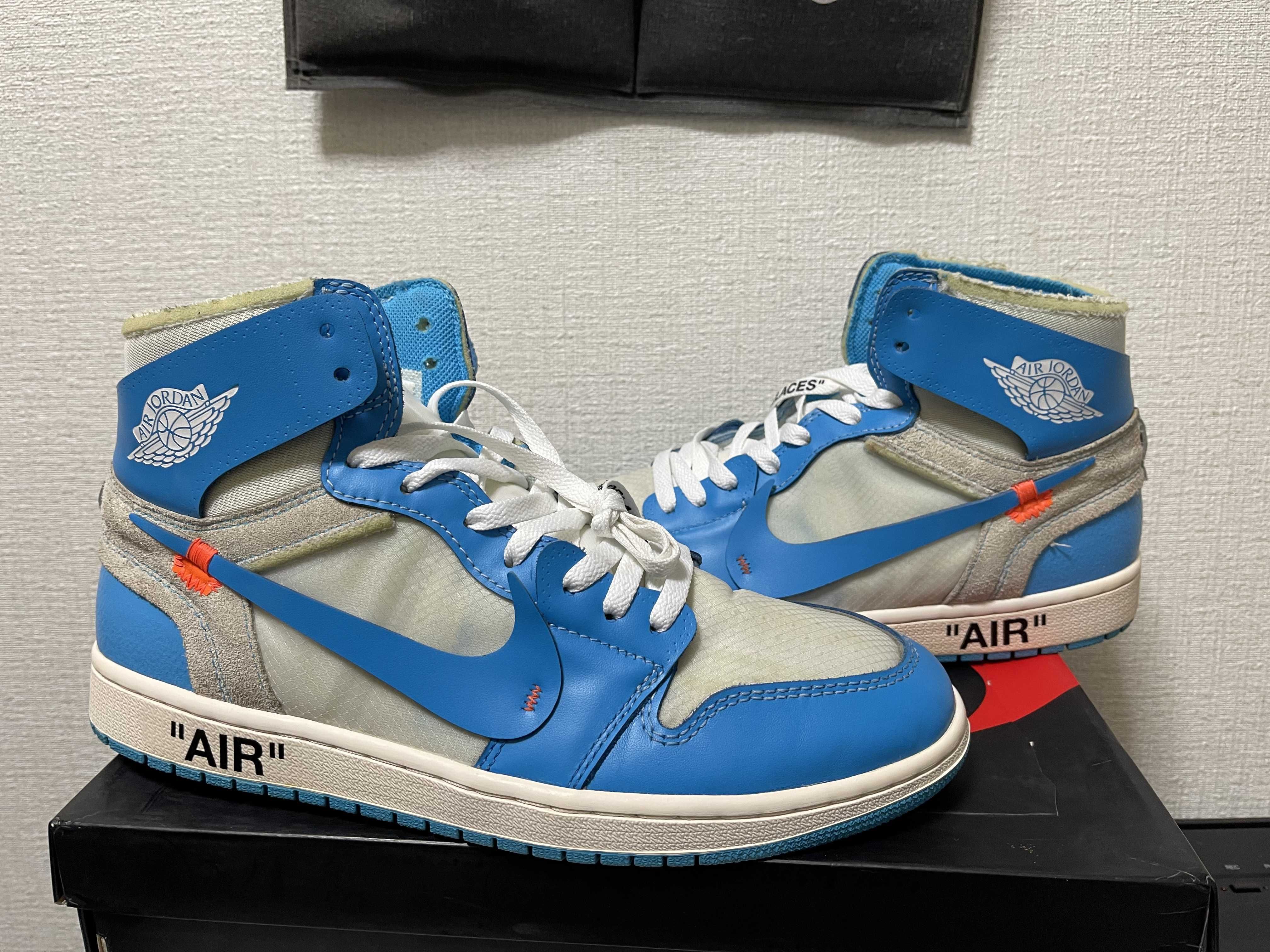 Off-White × Nike Air Jordan 1 High UNC "White/Dark Powder Blue"