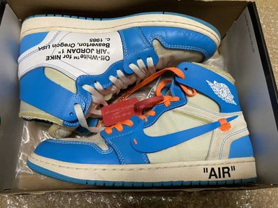 Off-White × Nike Air Jordan 1 High UNC "White/Dark Powder Blue"