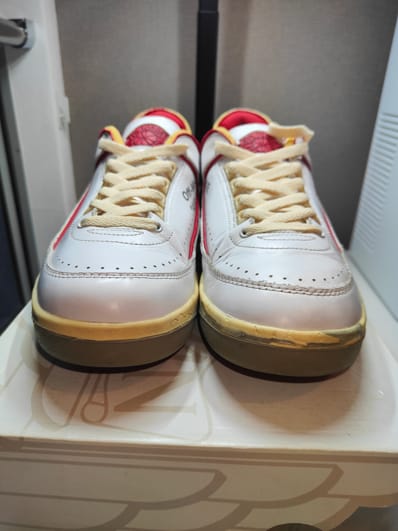 Off-White × Nike Air Jordan 2 Low "White and Varsity Red"