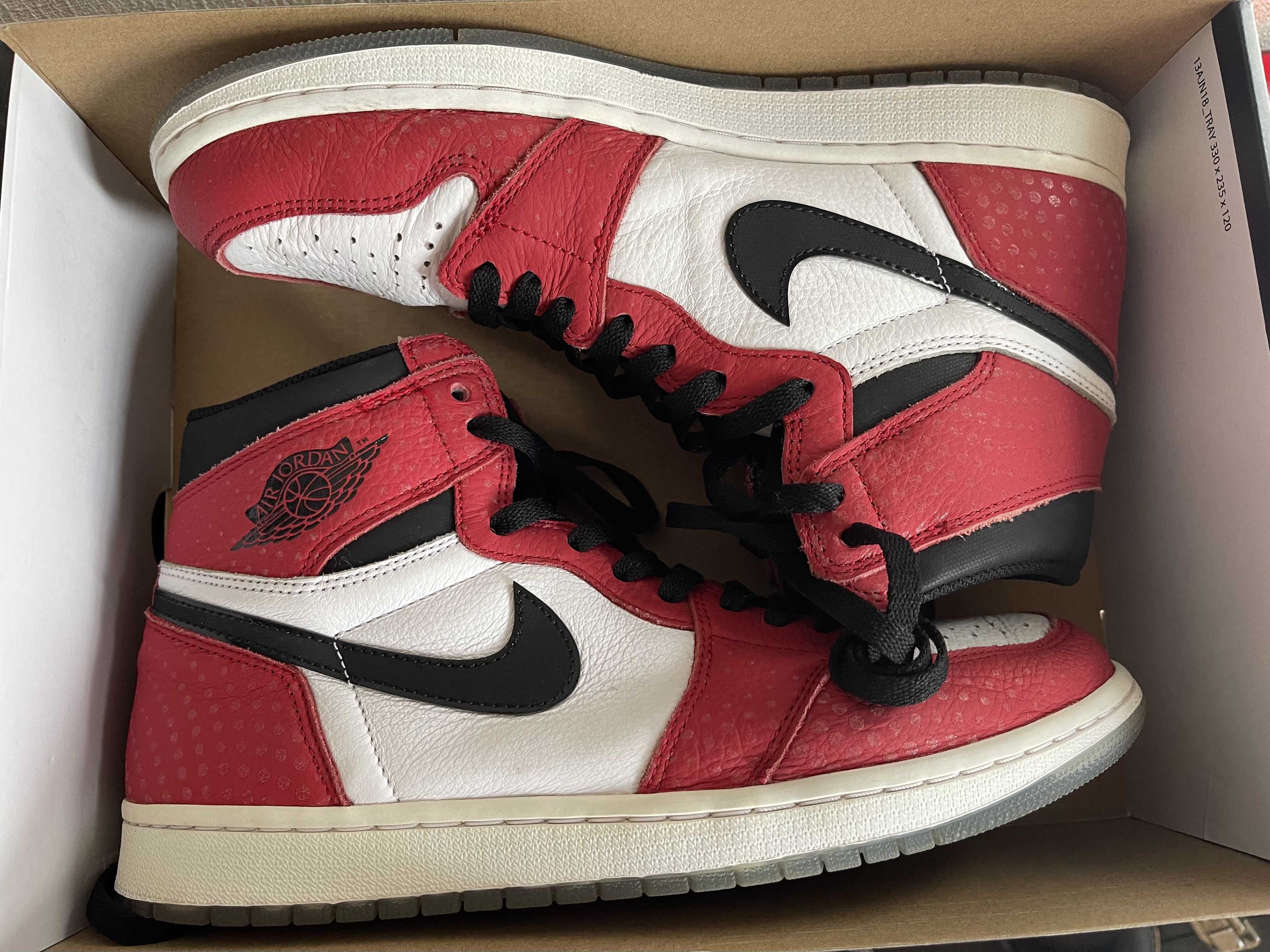 Spiderman × Nike Air Jordan 1 Origin Story "Gym Red/White/Photo Blue/Black"