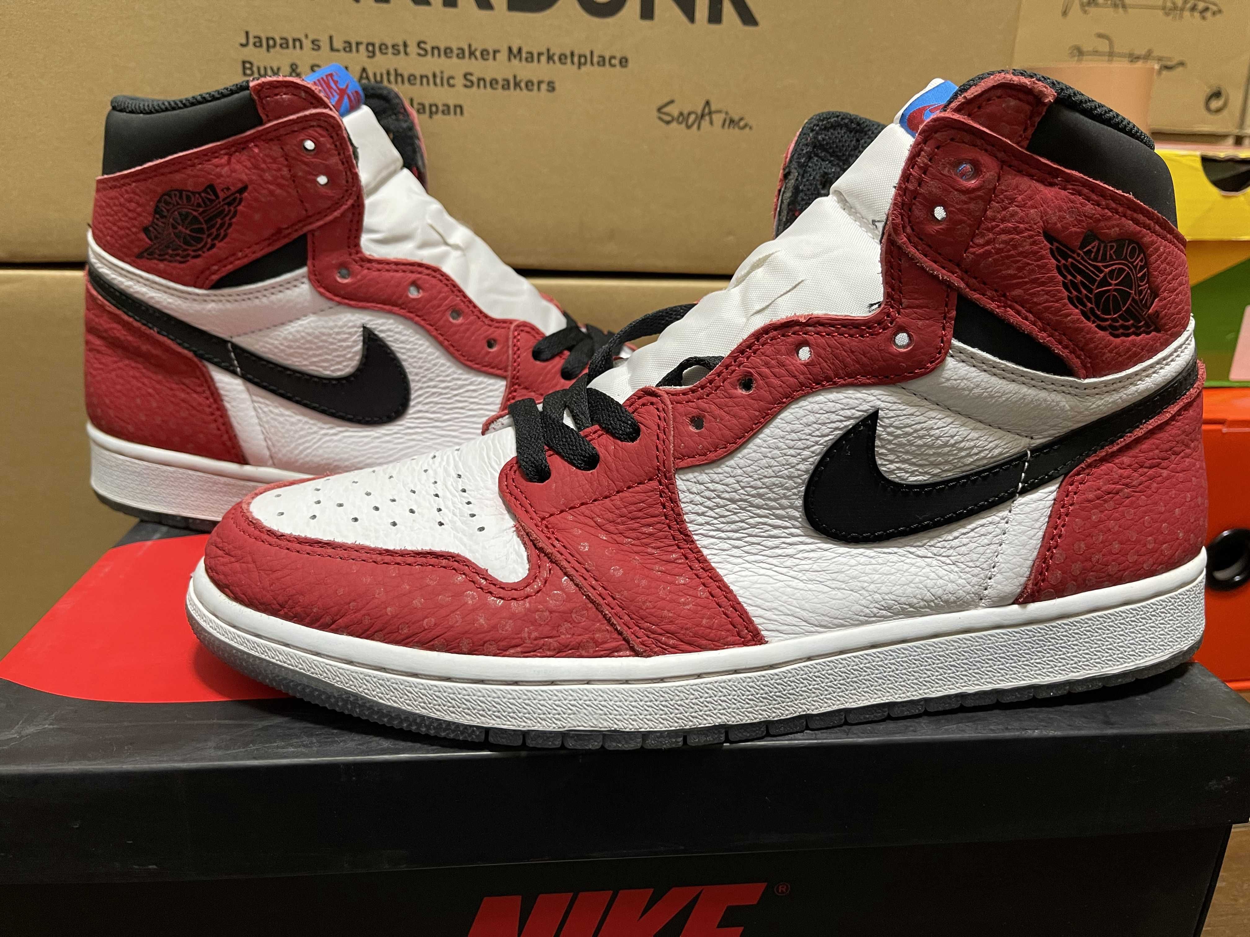 Spiderman × Nike Air Jordan 1 Origin Story "Gym Red/White/Photo Blue/Black"