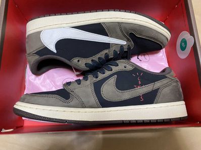 Travis Scott × Nike Air Jordan 1 Low OG SP-T "Black/Dark Mocha"
