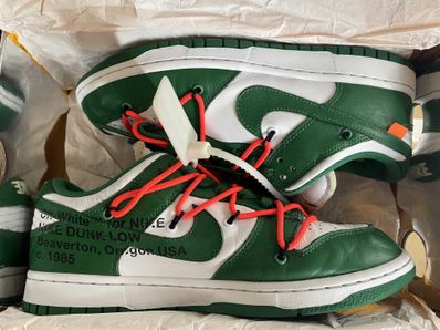 Off-White × Nike Dunk Low "White/Pine Green"
