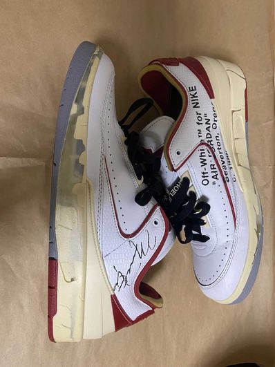Off-White × Nike Air Jordan 2 Low "White and Varsity Red"