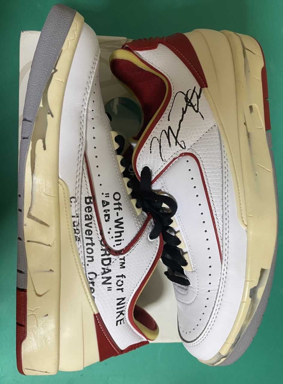 Off-White × Nike Air Jordan 2 Low "White and Varsity Red"