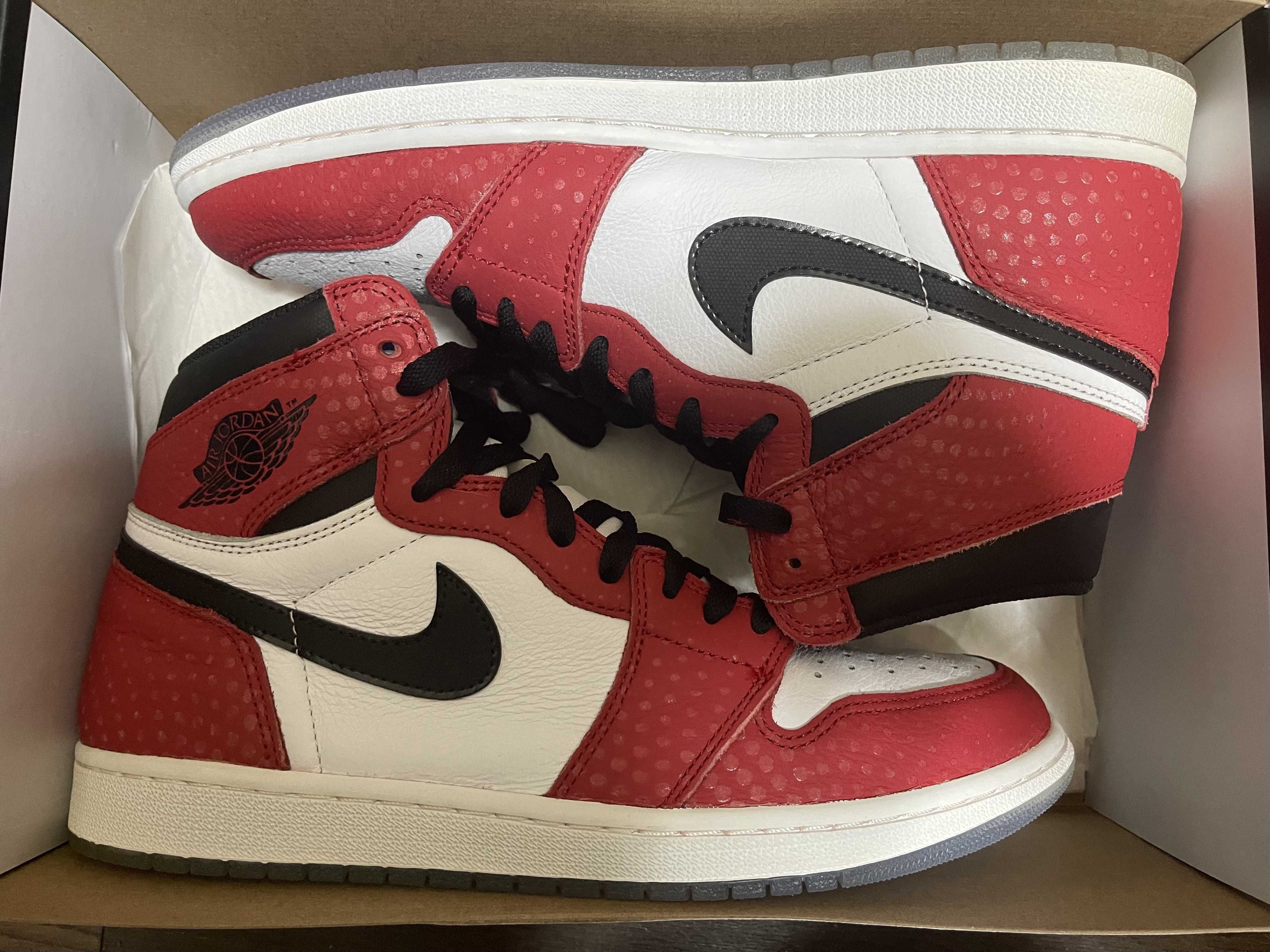 Spiderman × Nike Air Jordan 1 Origin Story "Gym Red/White/Photo Blue/Black"