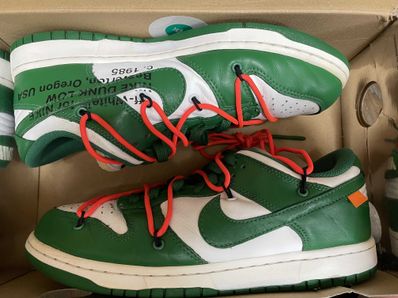Off-White × Nike Dunk Low "White/Pine Green"
