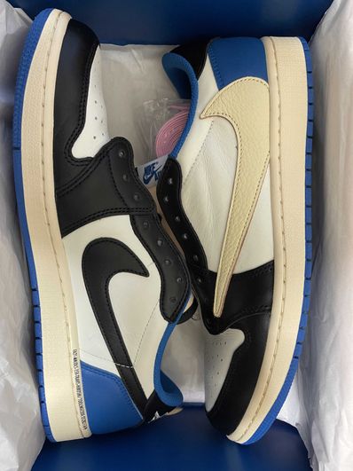 Travis Scott × fragment design × Nike Air Jordan 1 Low OG SP "Military Blue"