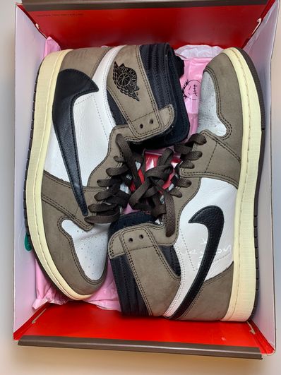 Travis Scott × Nike Air Jordan 1 Retro High OG TS SP "Sail/Dark Mocha"