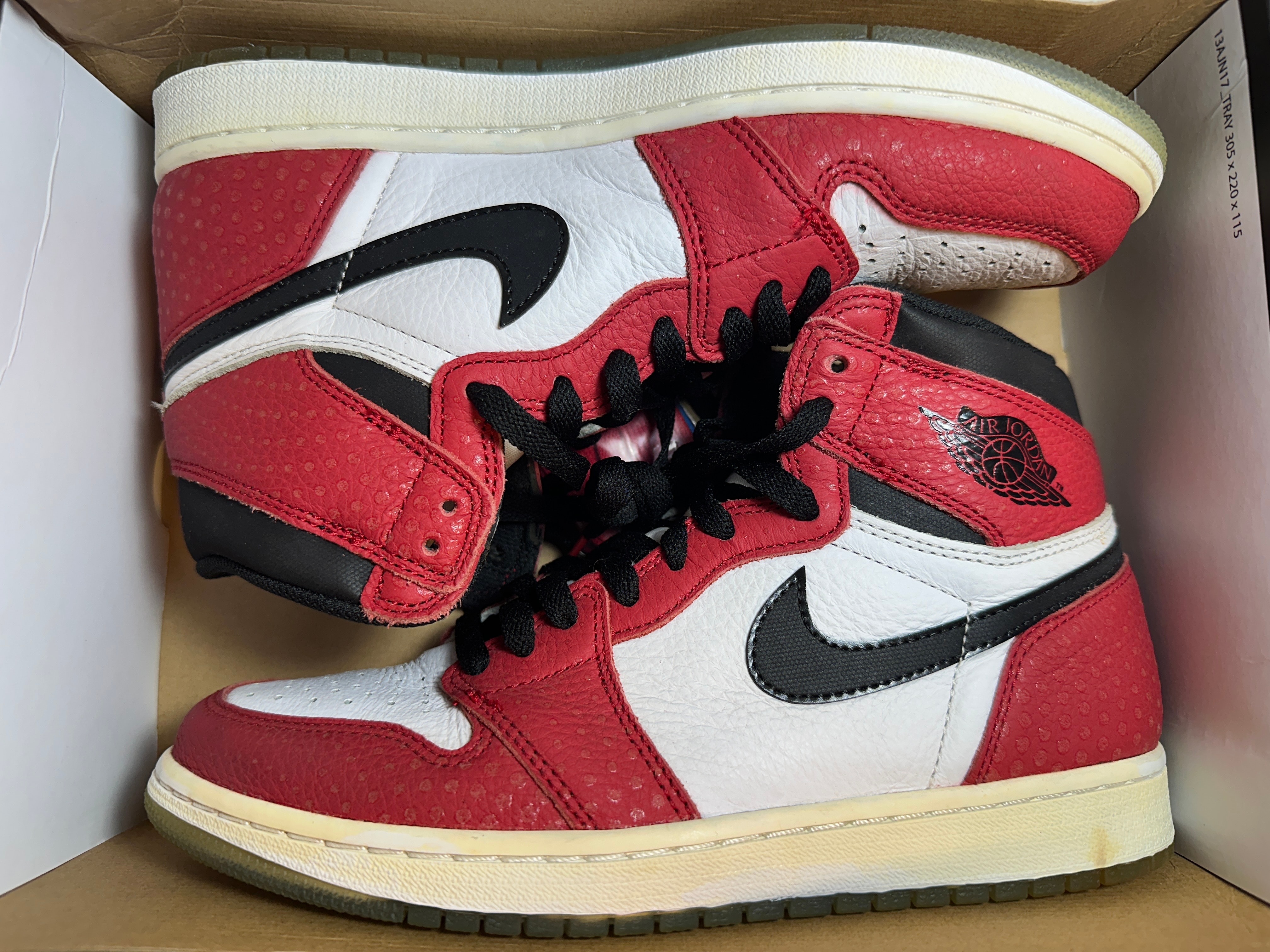 Spiderman × Nike Air Jordan 1 Origin Story "Gym Red/White/Photo Blue/Black"