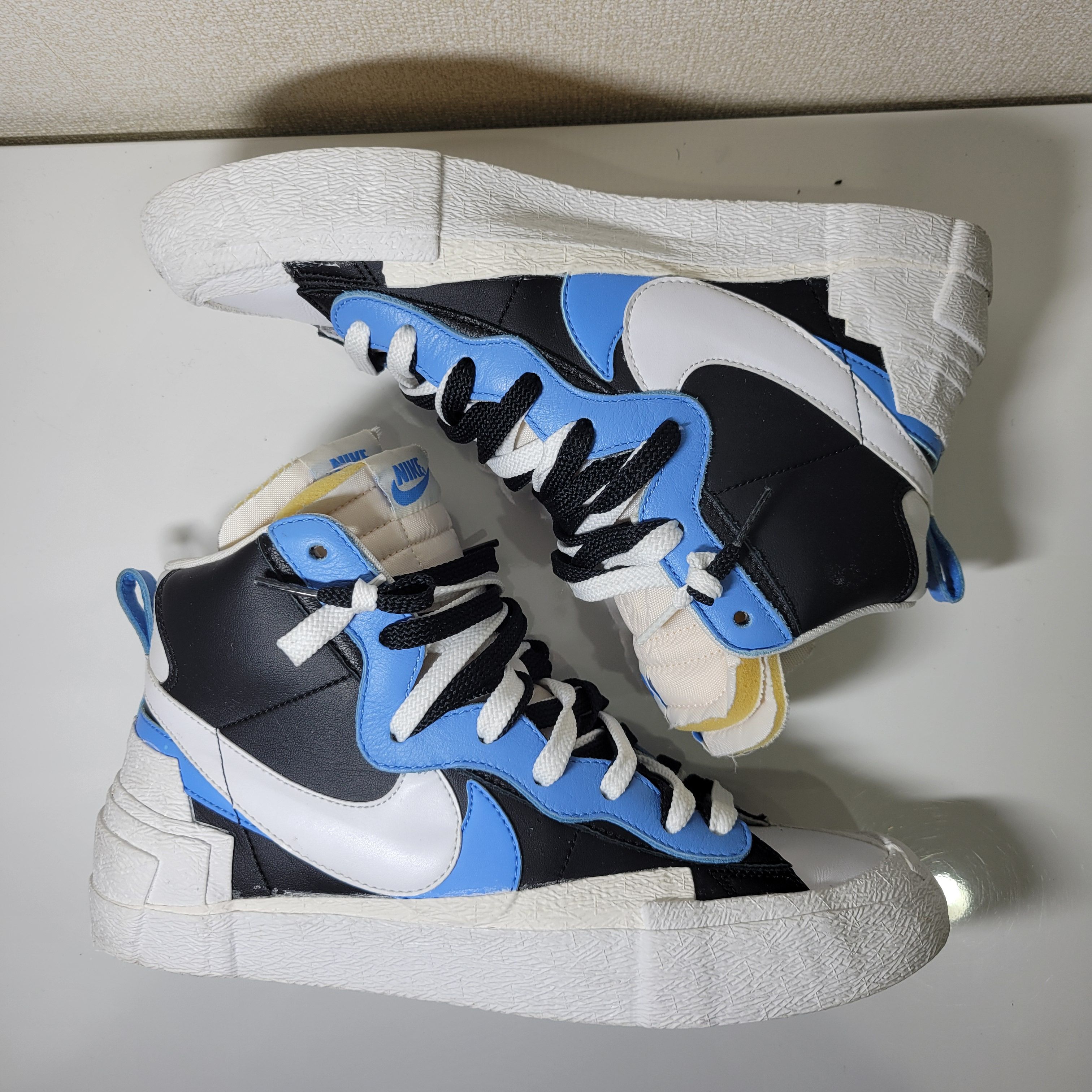 sacai × NIKE BLAZER MID "BLACK / BLUE"