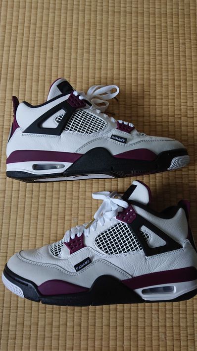 Paris Saint Germain ×Nike Air Jordan 4 Retro "White/Bordeaux/Neutral Gray"