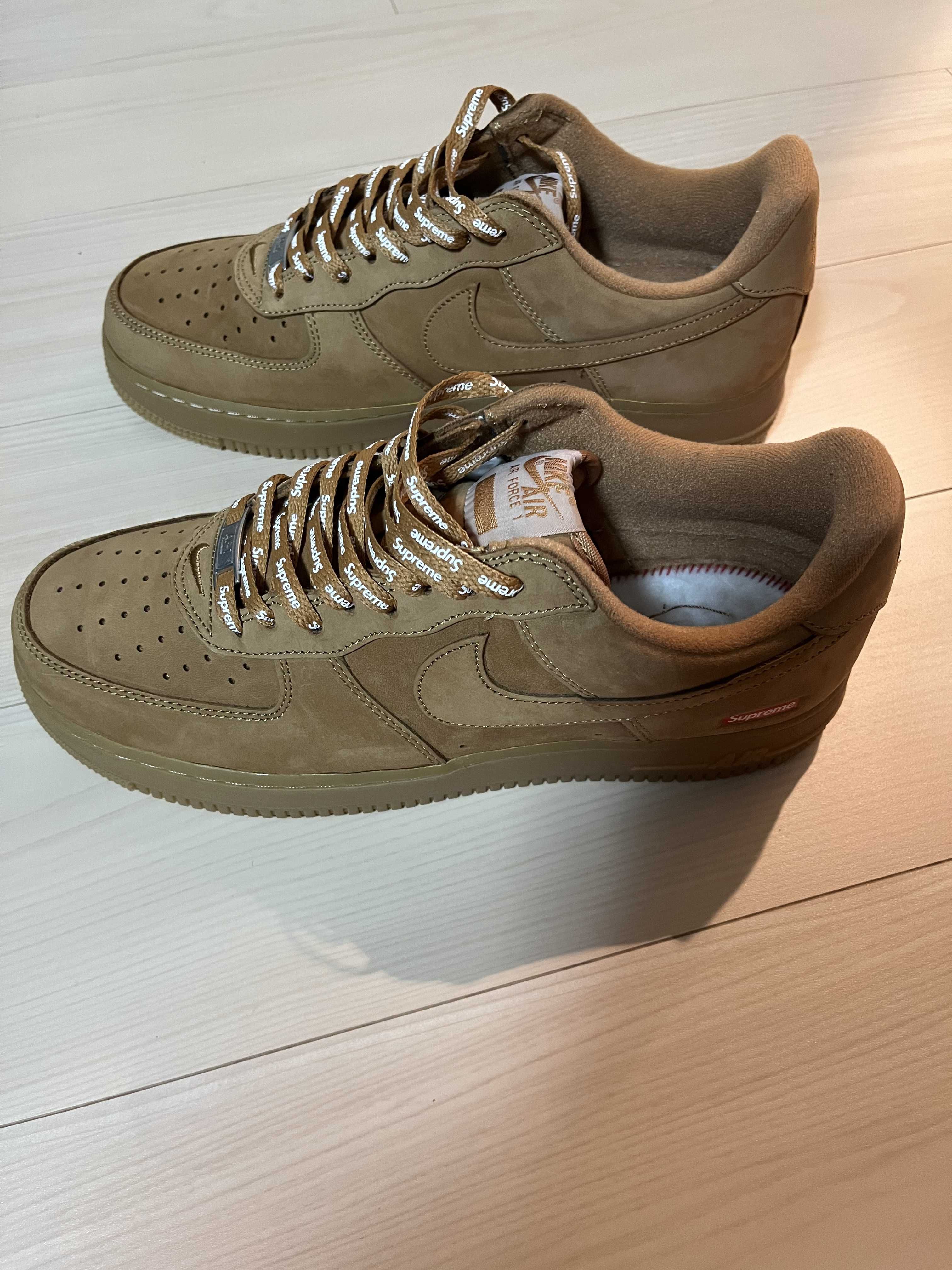 Supreme × Nike Air Force 1 Low "Flax/Wheat"