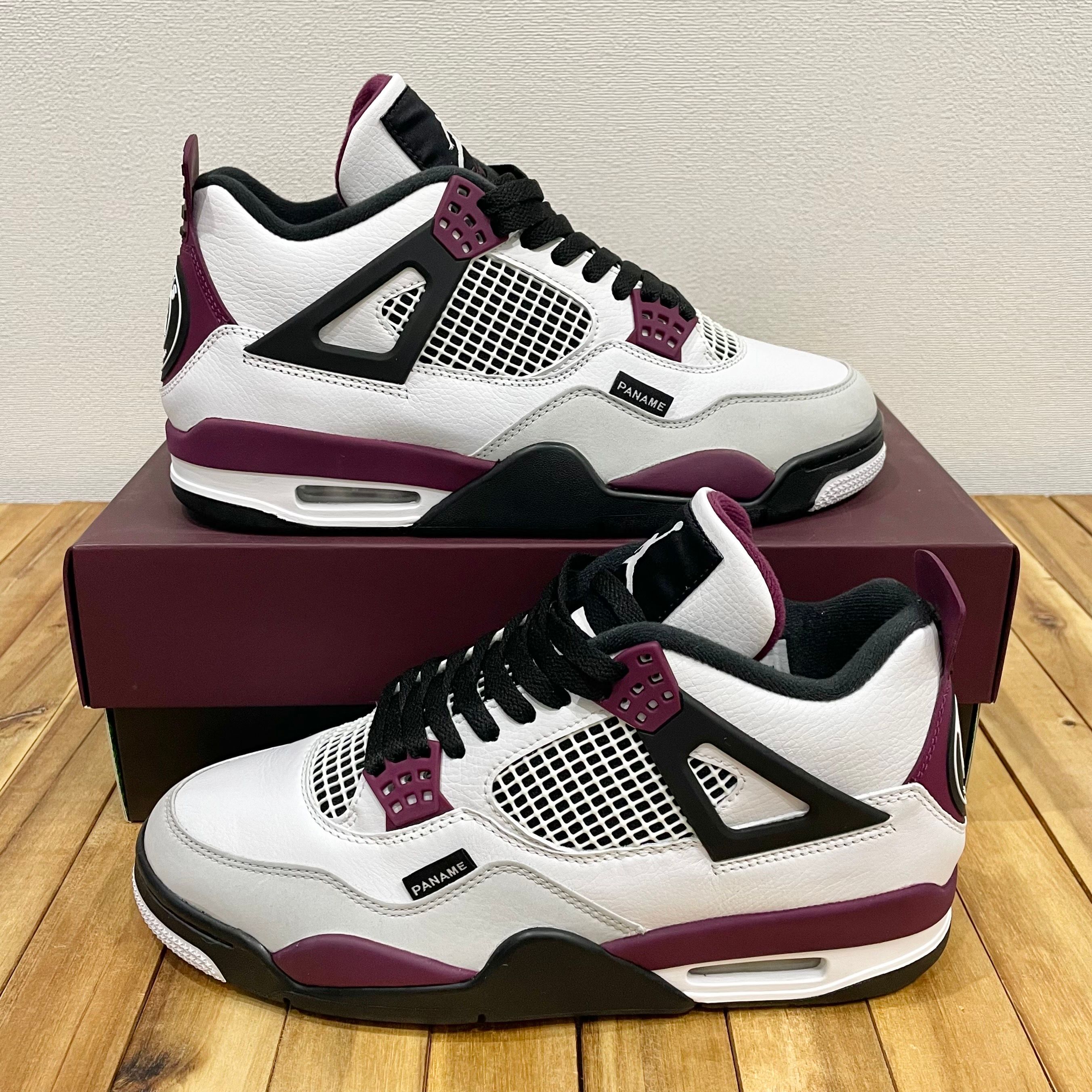 Paris Saint Germain ×Nike Air Jordan 4 Retro "White/Bordeaux/Neutral Gray"