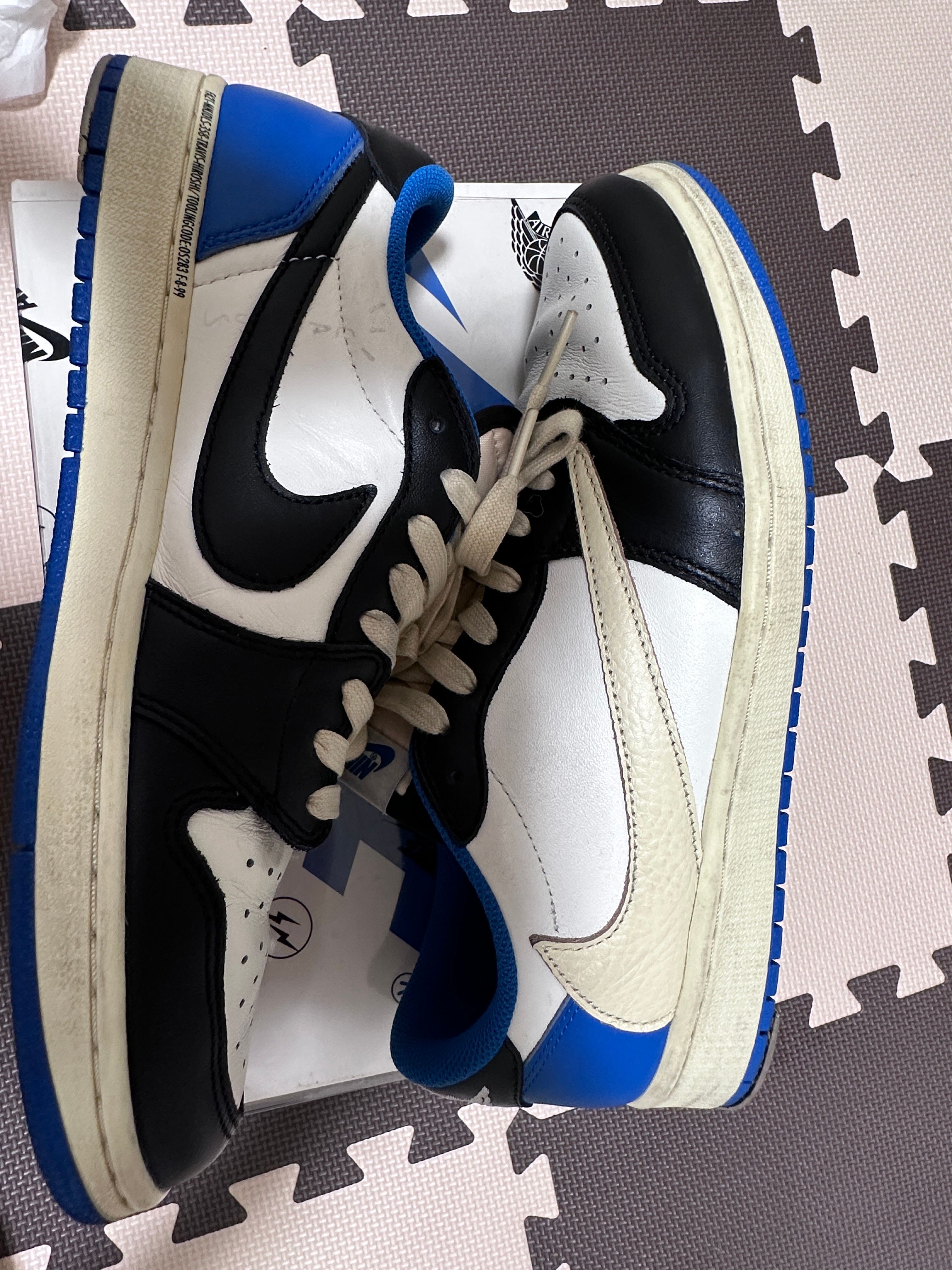 Travis Scott × fragment design × Nike Air Jordan 1 Low OG SP "Military Blue"