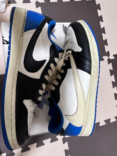 Travis Scott × fragment design × Nike Air Jordan 1 Low OG SP "Military Blue"