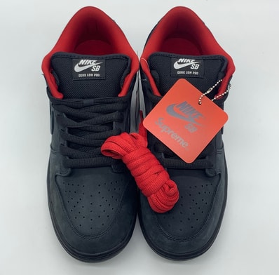 Supreme × Nike SB Dunk Low "Black" (25FW Week2)