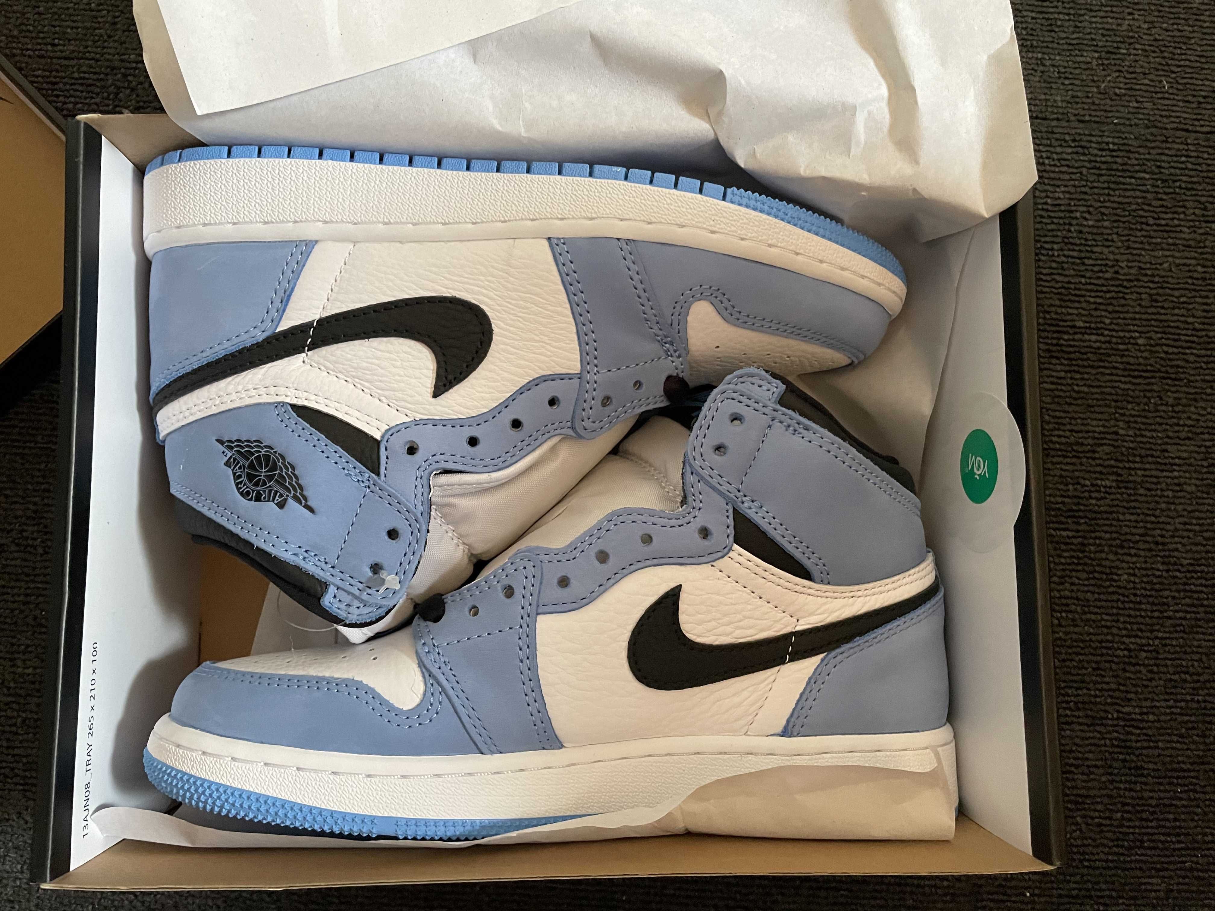 Nike GS Air Jordan 1 High "White/University Blue/Black"   
