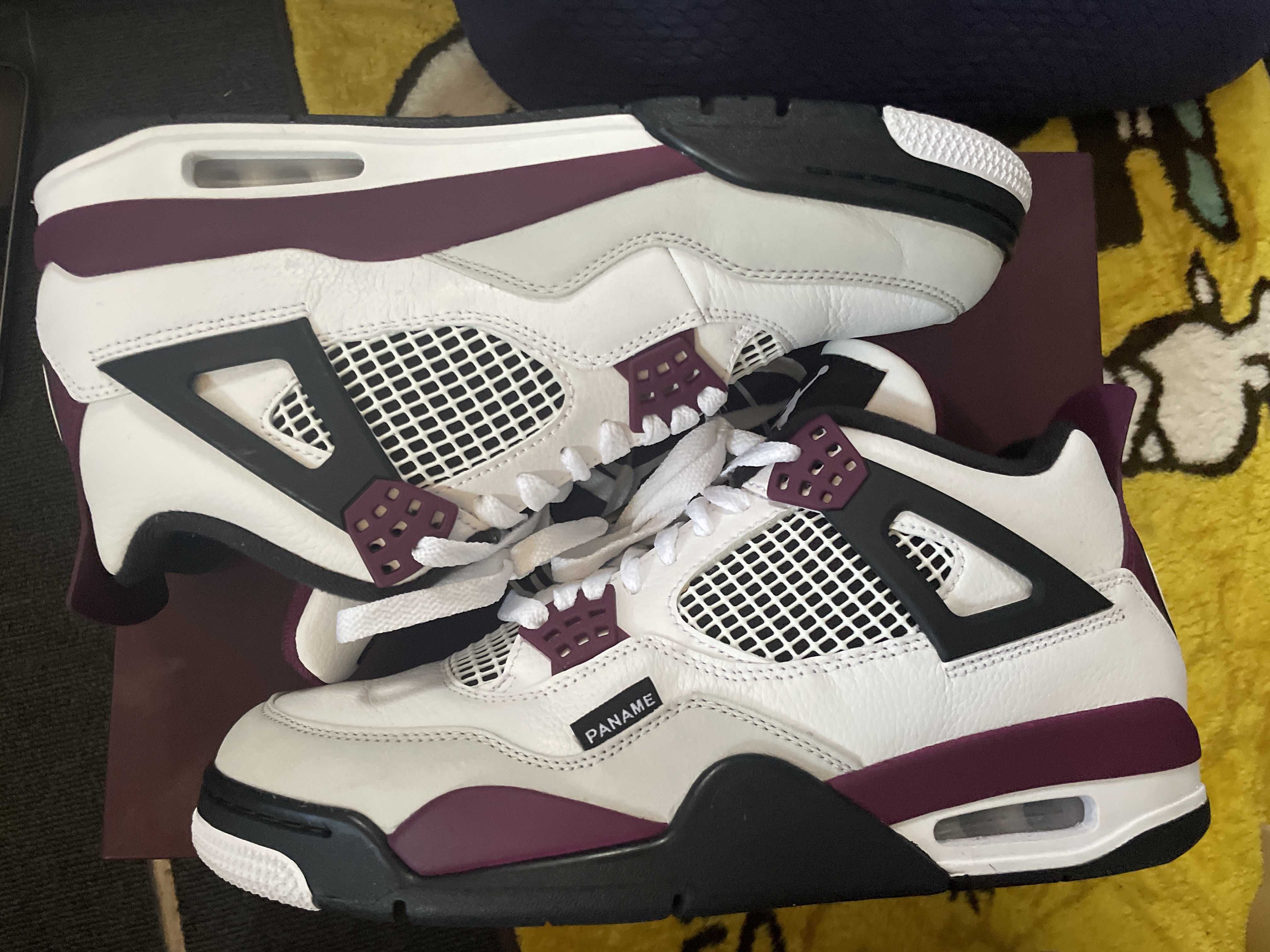 Paris Saint Germain ×Nike Air Jordan 4 Retro "White/Bordeaux/Neutral Gray"
