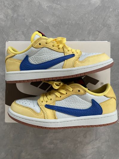 Travis Scott × Nike PS Air Jordan 1 Low OG "Canary"