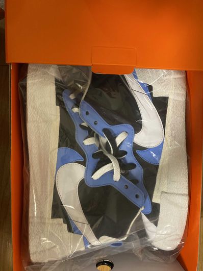 sacai × NIKE BLAZER MID "BLACK / BLUE"