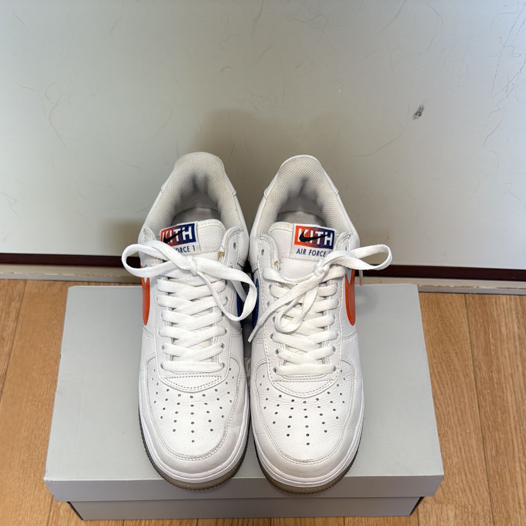 KITH × Nike Air Force 1 Low "White/Rush Blue/White/Brilliant Orange"