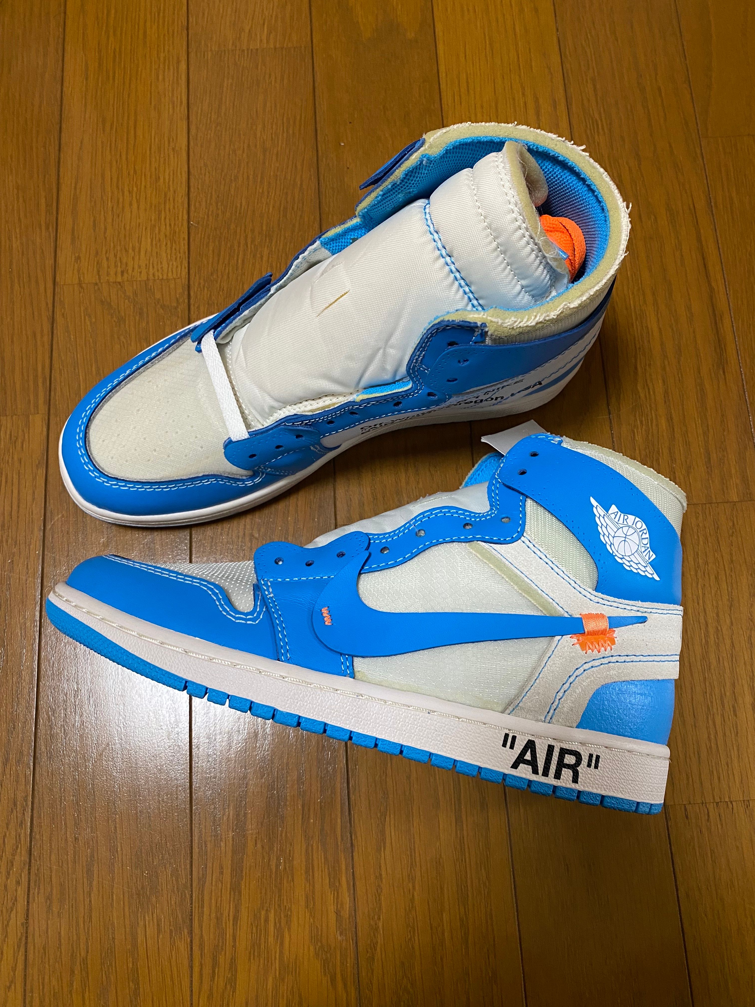 Off-White × Nike Air Jordan 1 High UNC "White/Dark Powder Blue"
