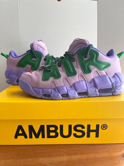 AMBUSH × Nike Air More Uptempo Low "Lilac and Apple Green"