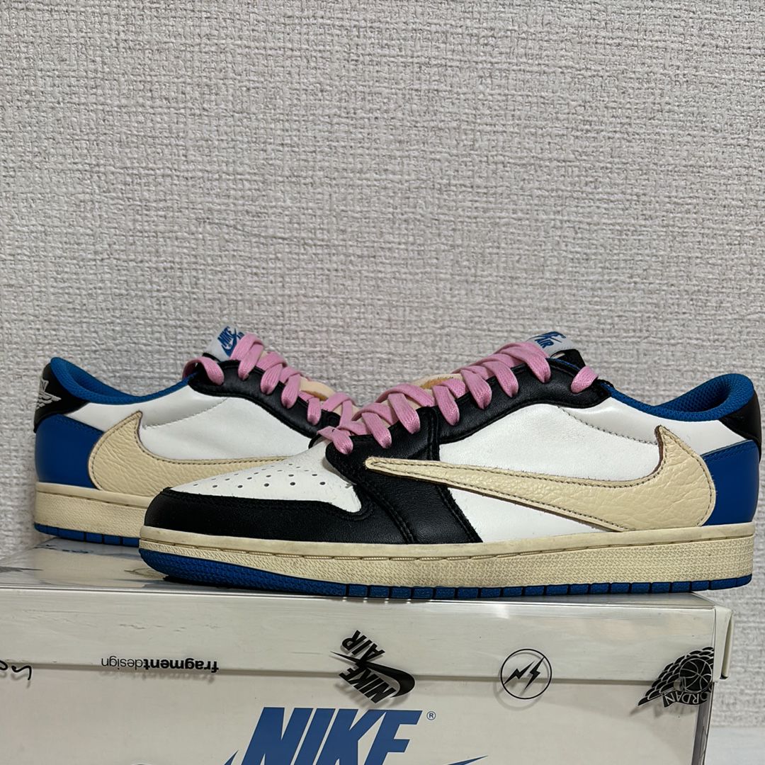 Travis Scott × fragment design × Nike Air Jordan 1 Low OG SP "Military Blue"
